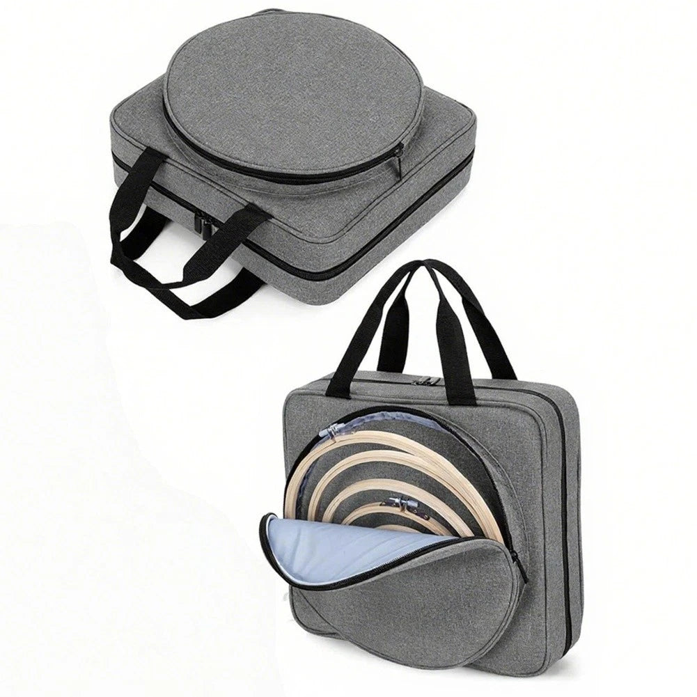 2X Embroidery Thread and Needle Storage Bag, Compact Design for Easy Carrying