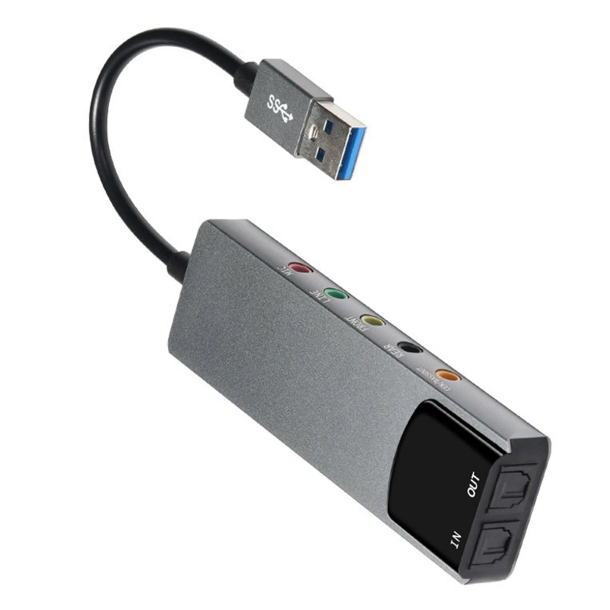 USB Sound Card 5.1 Channel External Audio Card SPDIF Optical