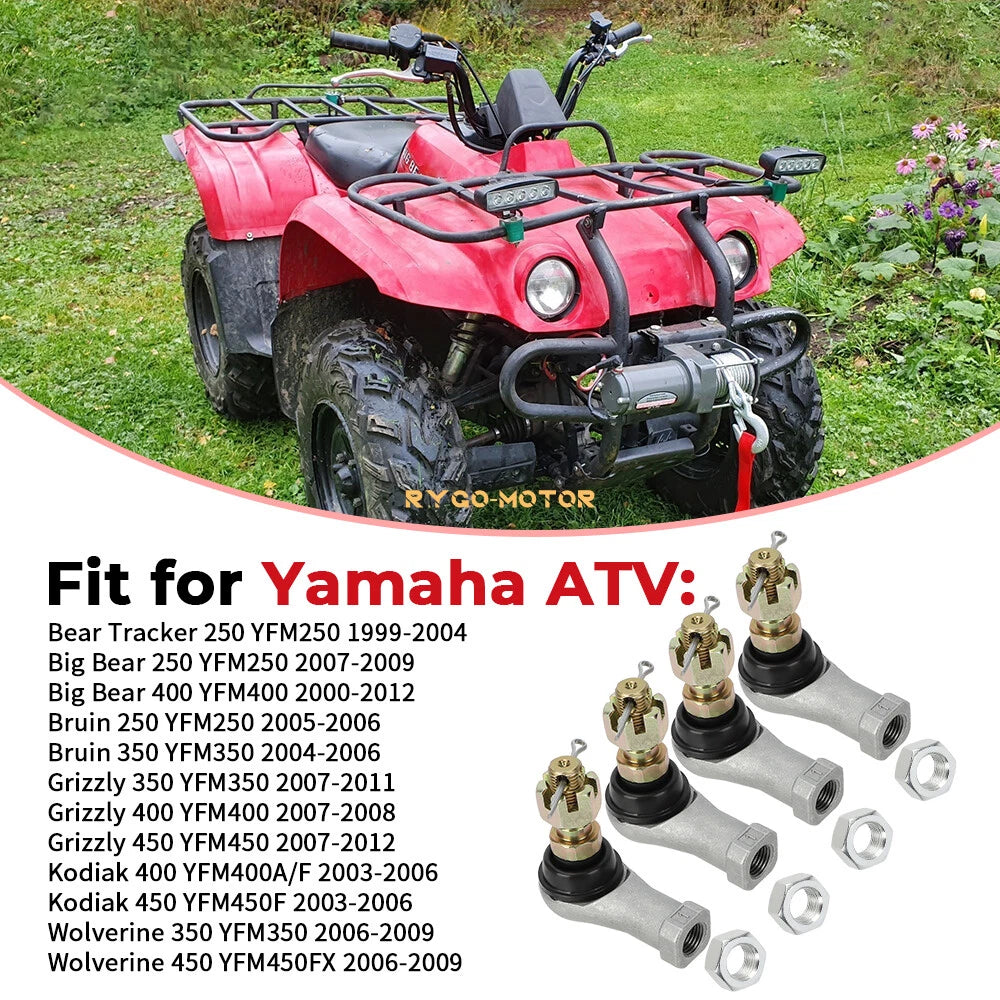2 Sets of Tie Rod End Kits for Yamaha Kodiak 400 YFM400 (2003–2006)
