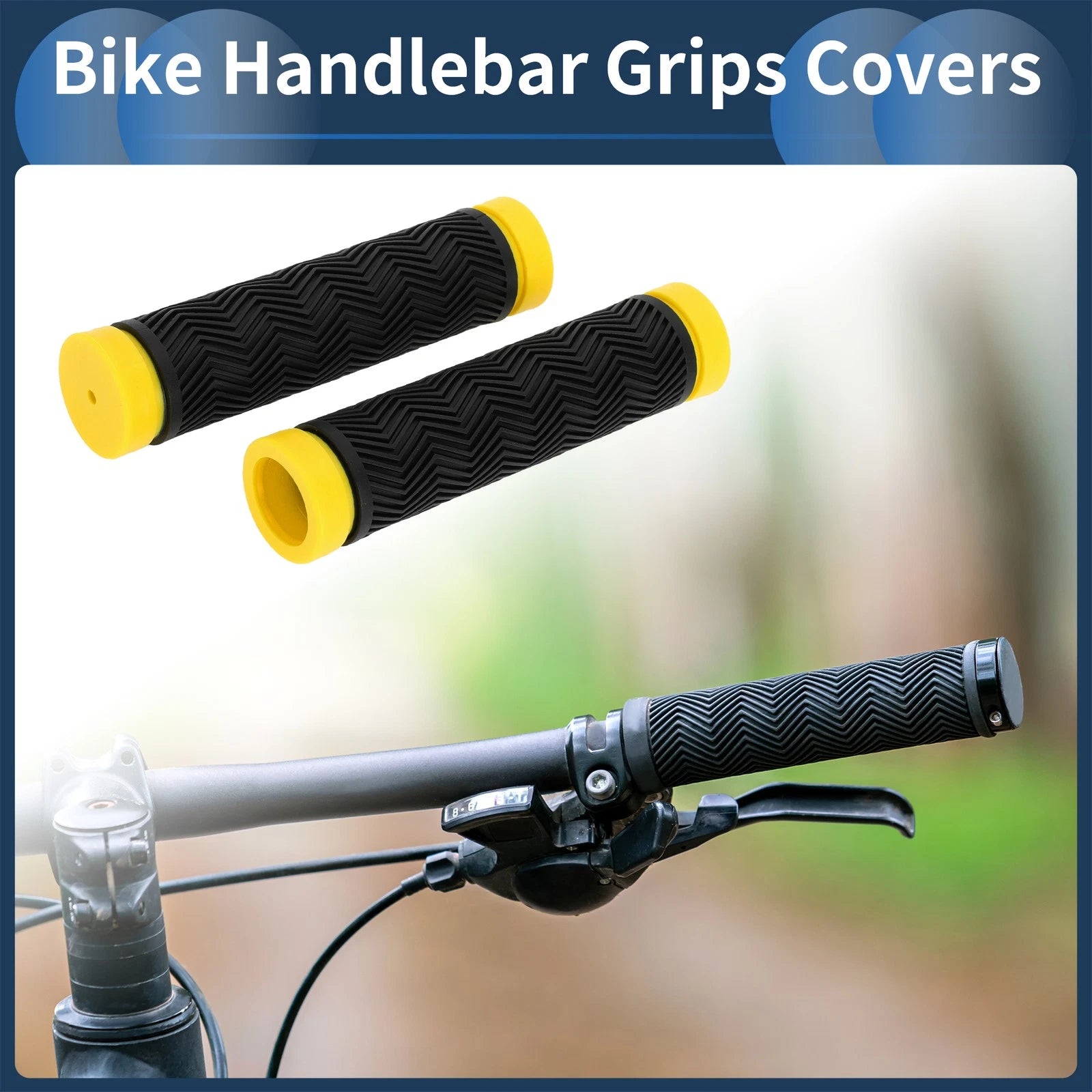 Bike Handlebar Grips Cover 130mm End Grip Protector Rubber 1 Pair