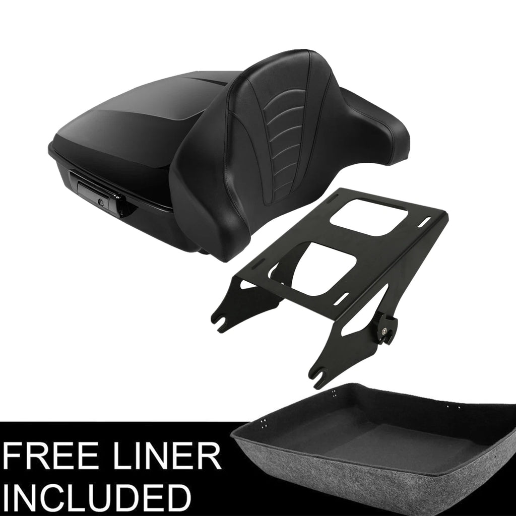 Chopped Trunk with Backrest Pad Mount Rack for Harley Electra Road Glide (2014–2023)