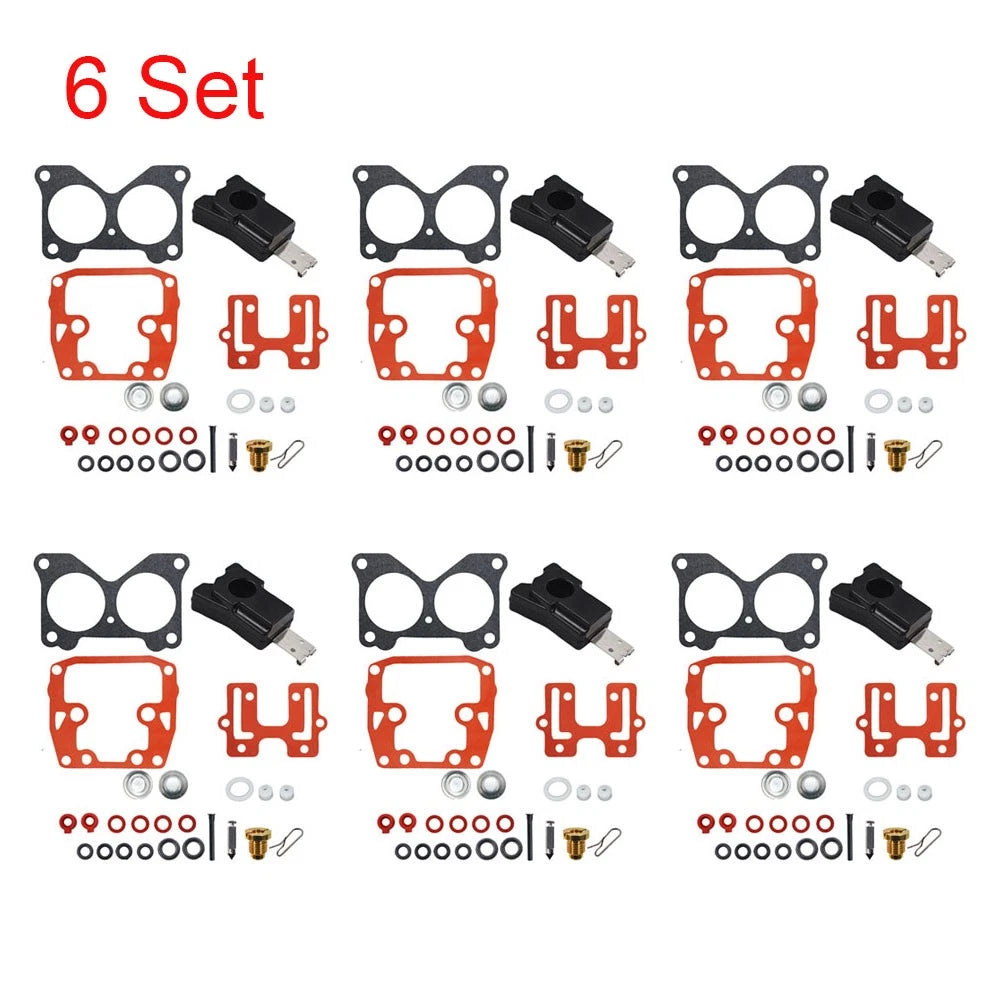 Set of 6 Carb Repair Kits for Johnson Evinrude (0439076, 439076, 435443)