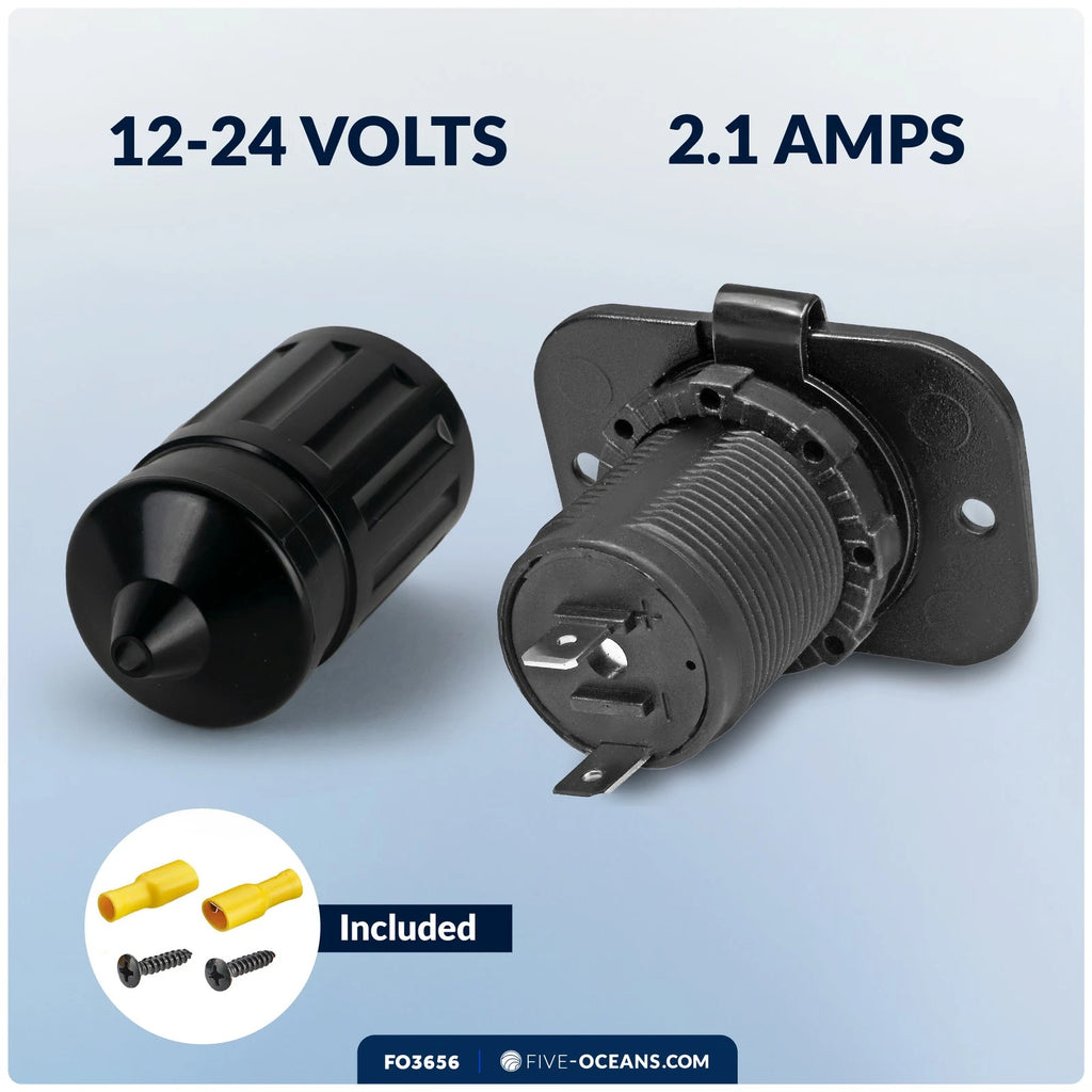 Double USB Socket for Five Oceans (12V/24V) FO3656