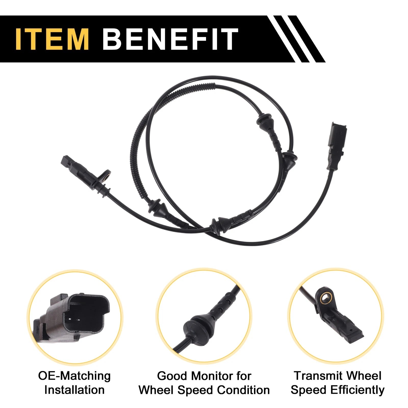 ABS Wheel Speed Sensor No. 9661965680 for Ford Mustang (2015–2023) Front Right