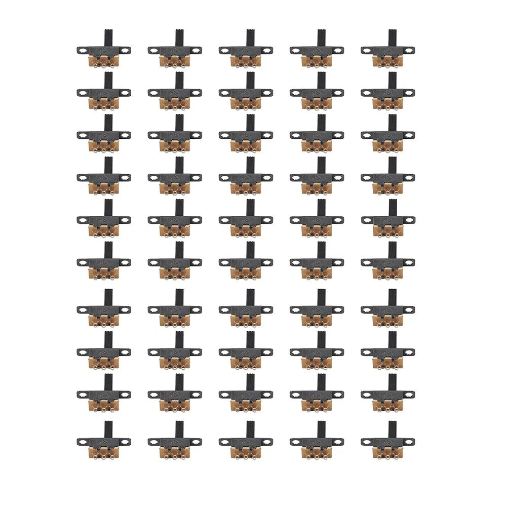 50Pcs 8mm SPDT Vertical Slide Switch for PCB Panel