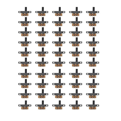 50Pcs 8mm SPDT Vertical Slide Switch for PCB Panel