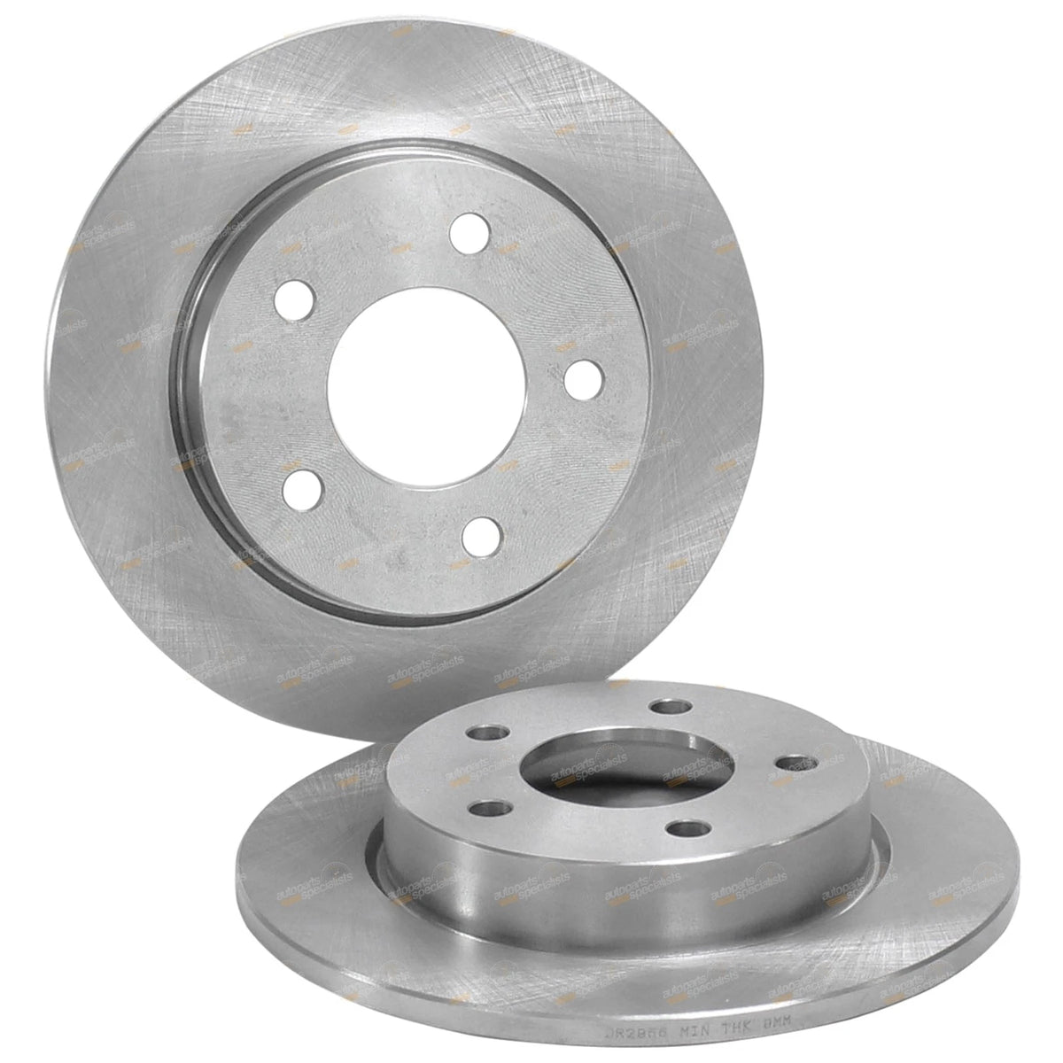 2x Rear Disc Brake Rotors with Tora Pads for Mazda 3 BK BL (2004–2014)