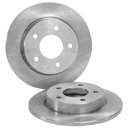 2x Rear Disc Brake Rotors with Tora Pads for Mazda 3 BK BL (2004–2014)