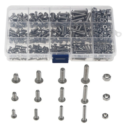440pcs Stainless Steel Screw Kit M3 M4 M5 for Various Applications