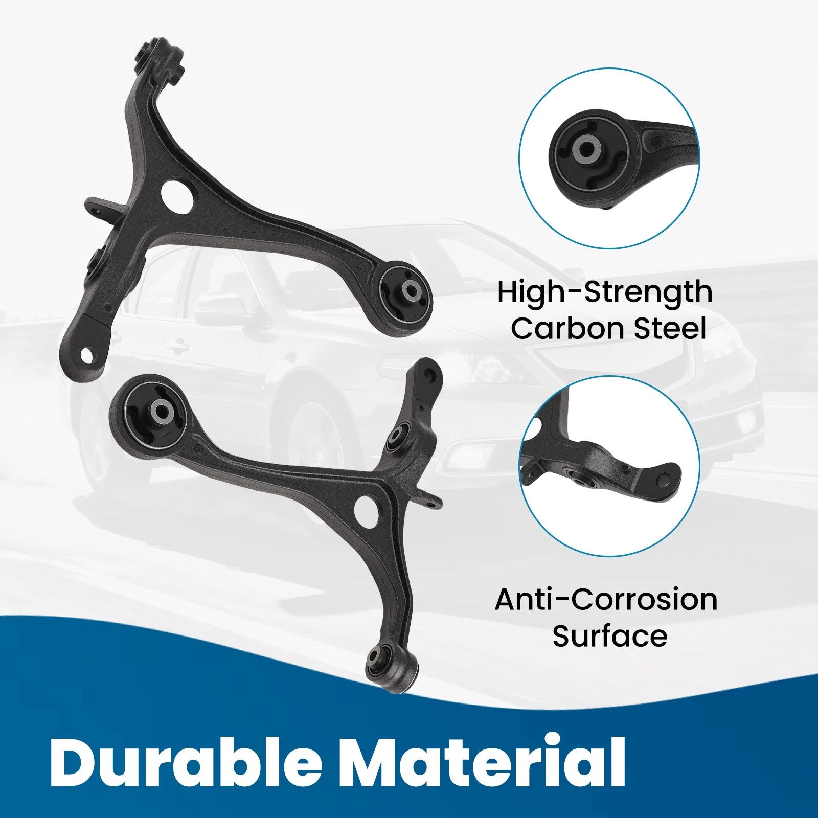 12pc Front Lower Suspension Control Arms Kit for Acura TSX (2004–2008)