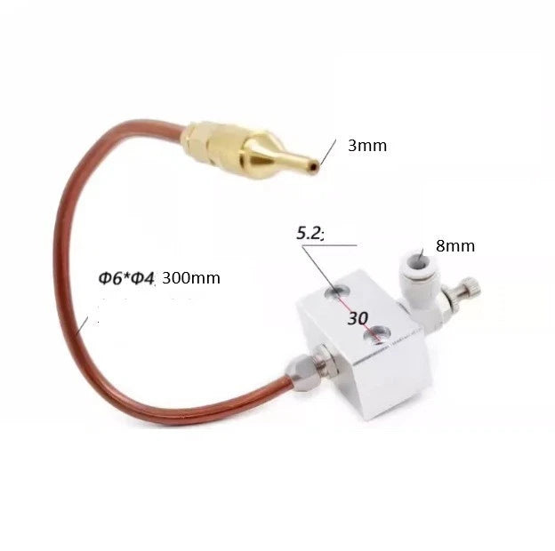 CNC Machine Tool Cooling Spray Nozzle for Adjustable Flow Valve (8mm Hose)