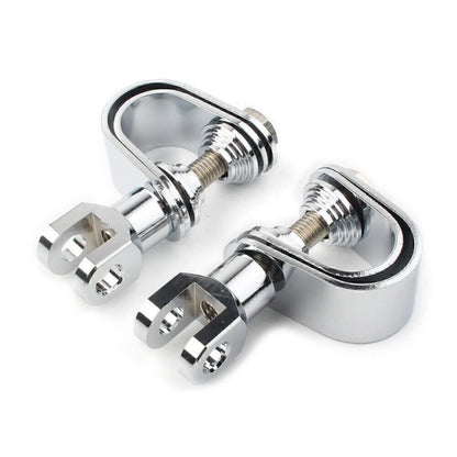 25mm & 32mm Motorcycle Highway Engine Crash Bar Mount Foot Peg Clamp Kit Chrome