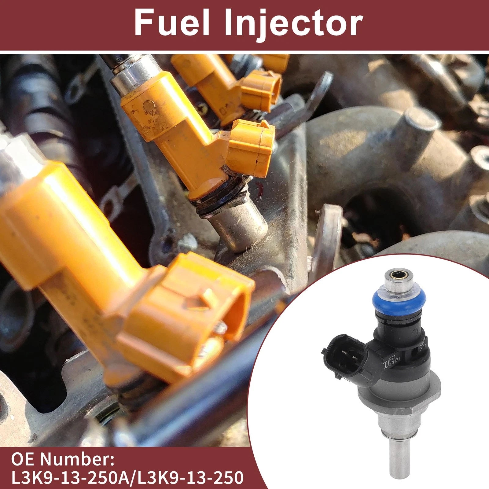 Fuel Injector Replacement for Mazda CX-7 2.3 (2007–2012) 1Pc Black