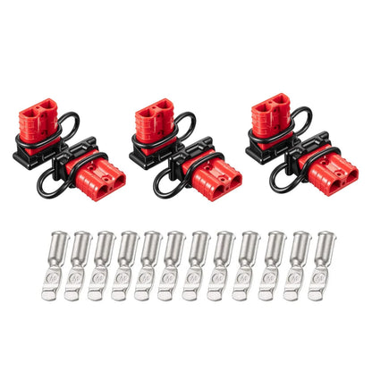 6-Pack 50A Battery Quick Connect Disconnect Wire Connector Plug