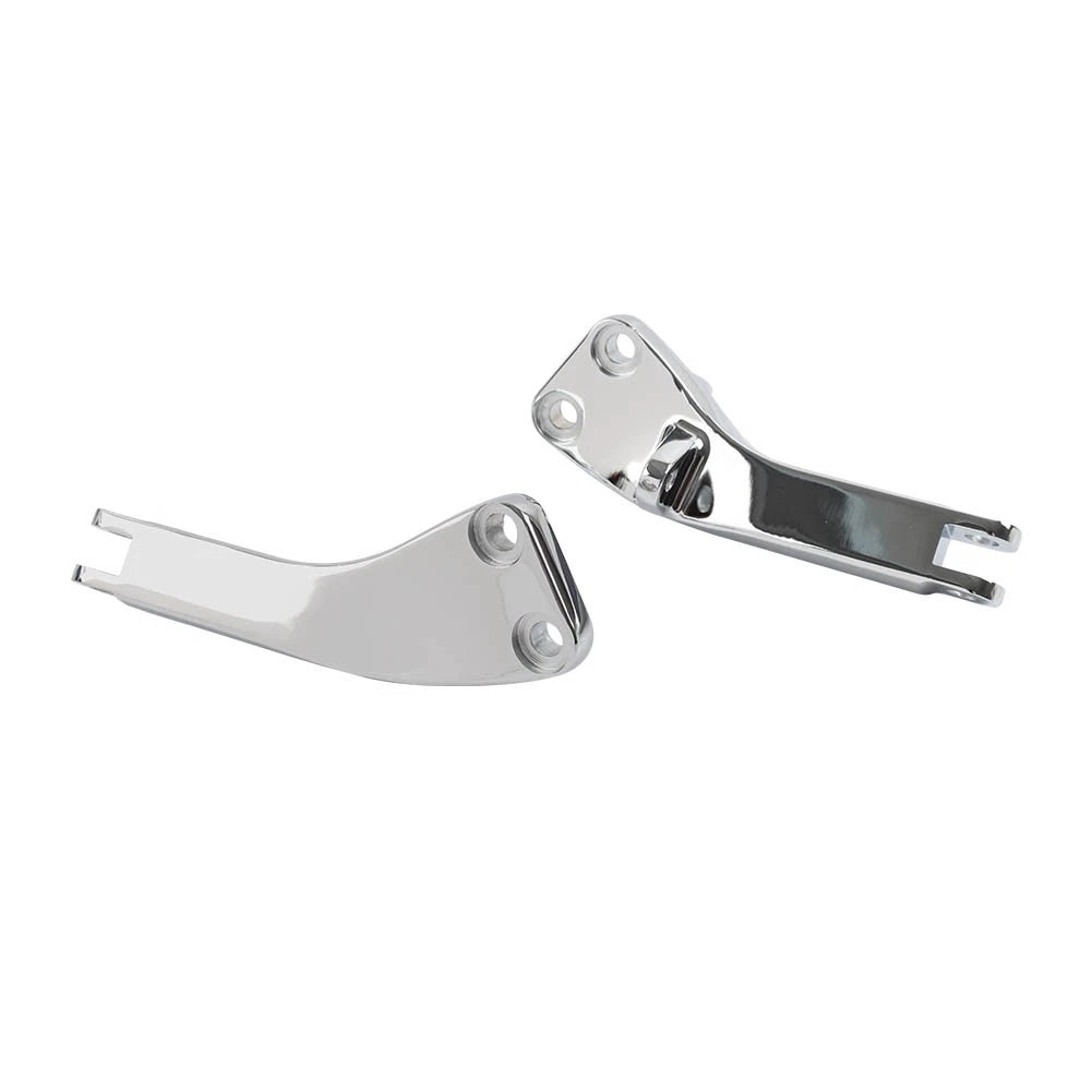 Chrome Passenger Foot Peg Mount Brackets for Harley Dyna FXDF FXDL FXDC FXDWG (2006–2017)