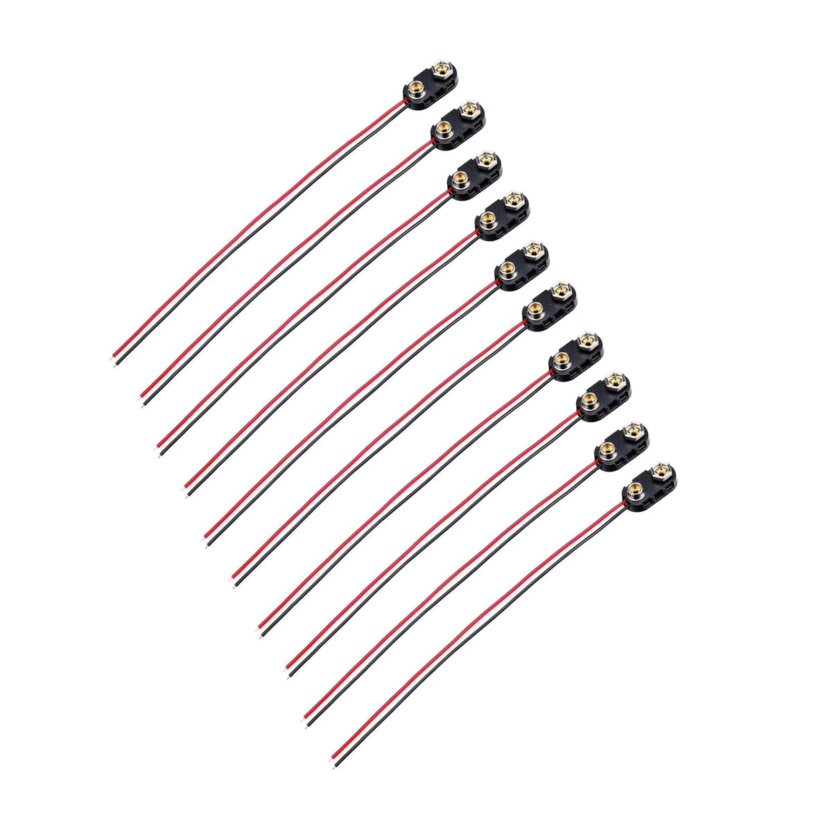 10PCS 9V Battery I-Type Clip Connector for Electronics