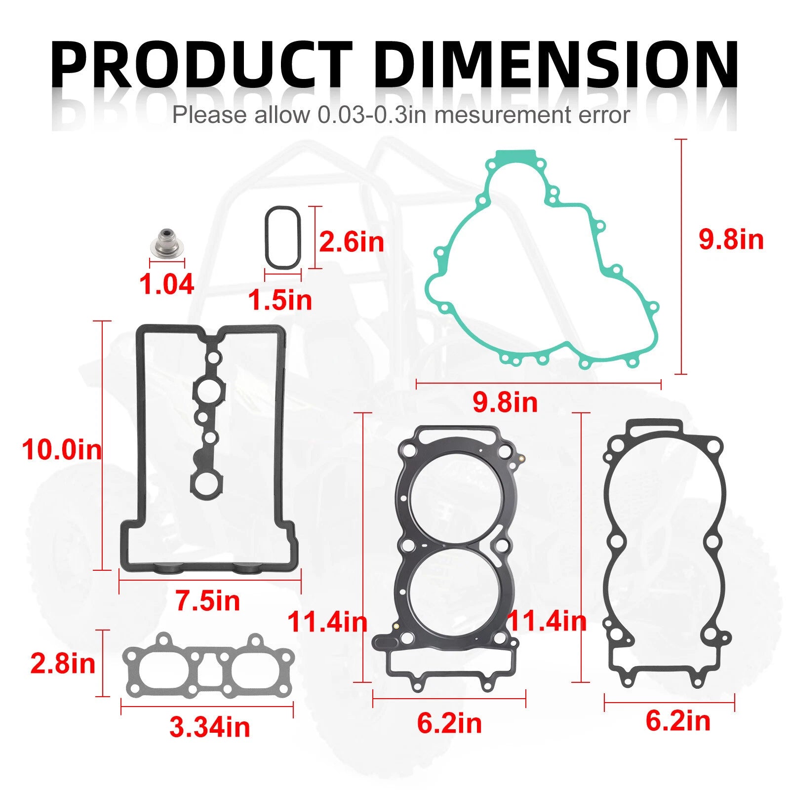 Engine Cylinder Head Gasket Seal for Polaris Ranger RZR General ACE 900 1000 RS1