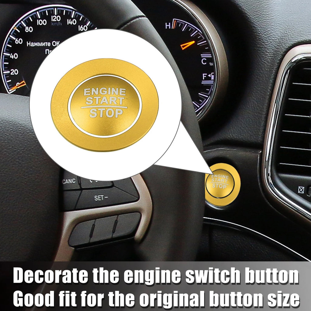 Engine Start Stop Button Cover Trim Kit for Jeep Cherokee (2014–2023)