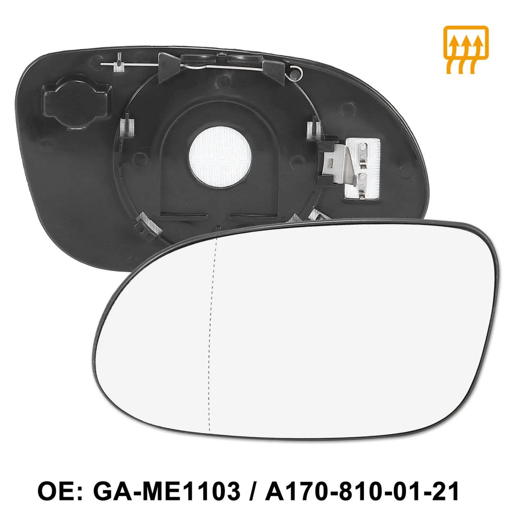 Mirror Glass Replacement Heated w Backing Left Side for Mercedes-Benz CLK320 (2003–2005)