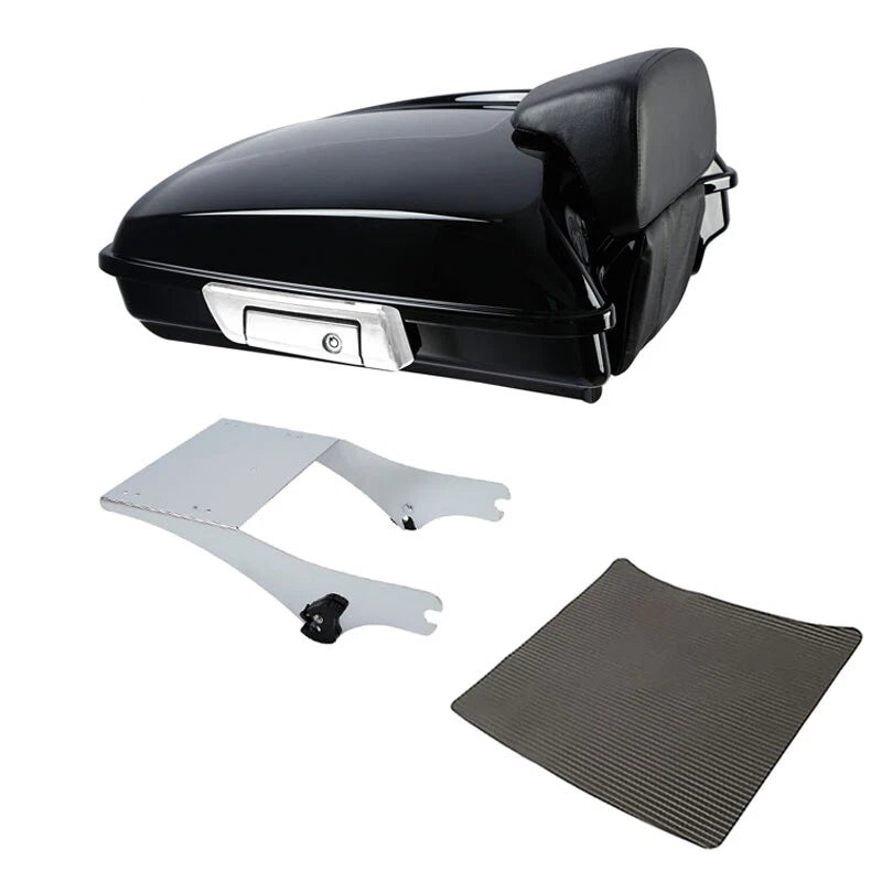 Chrome Mount Rack Trunk Backrest for Harley Touring (1997–2008)