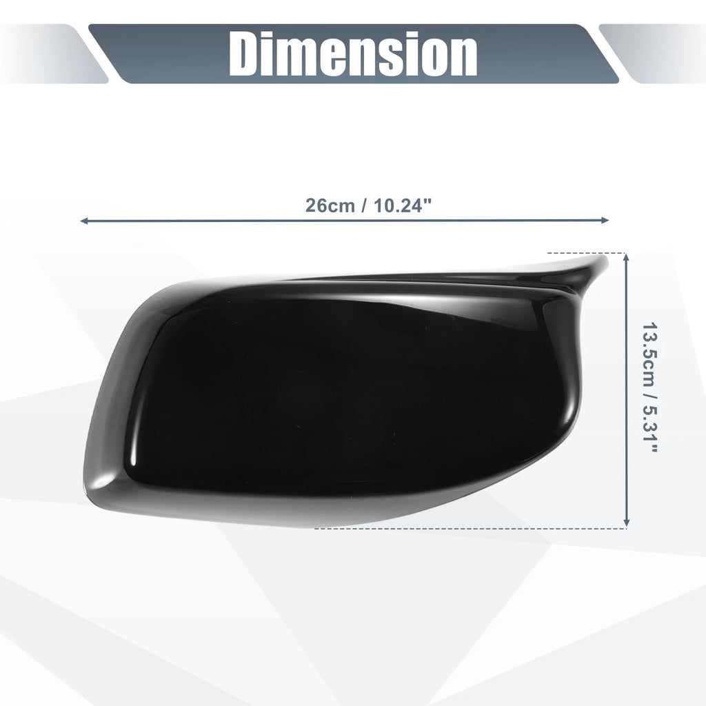 Rearview Mirror Cover Cap Gloss Black for BMW E60 E61 525i 530i (2004–2010)