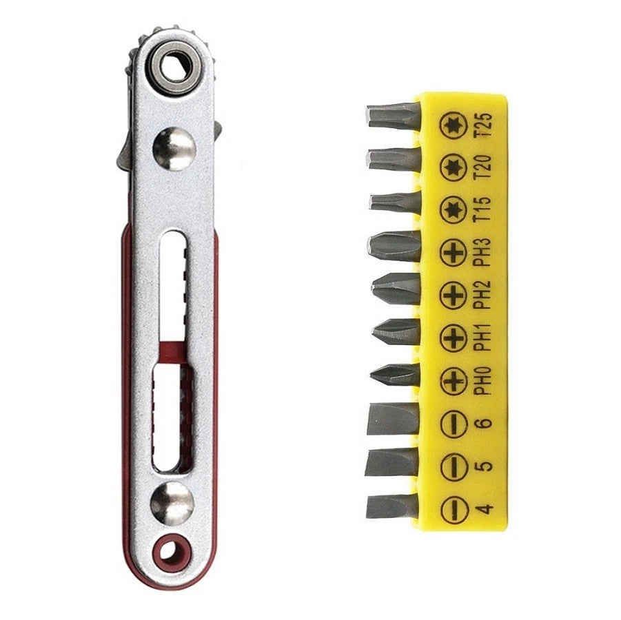 Set of 11 Ratchet Wrenches with Offset Handle