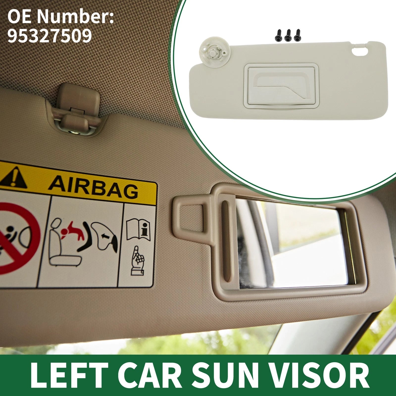 Left Car Sun Visor with Mirror for Chevrolet Sonic (2012–2016)