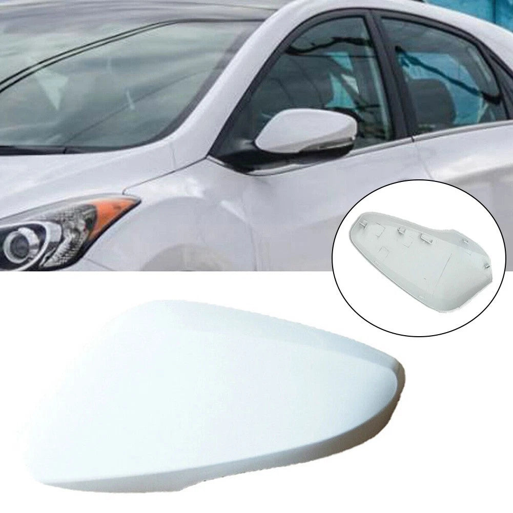 Left Side Cap Mirror Cover for Car (2010–2020) White ABS