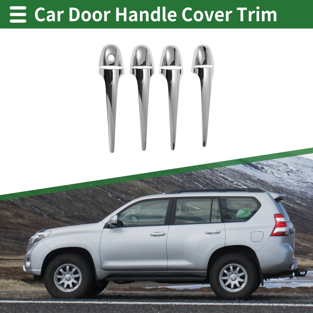 Car Door Handle Cover Trim for Toyota RAV4 (2013–2015) Silver Tone Front
