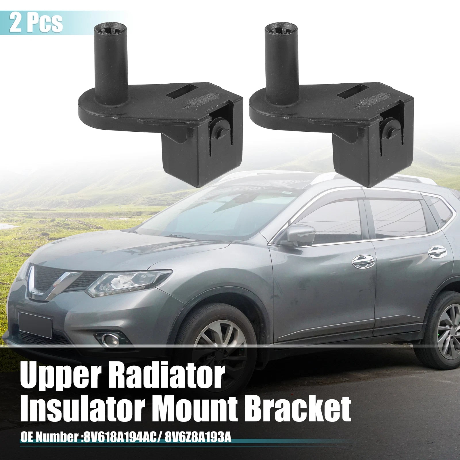 2X Upper Radiator Support Bracket for Ford Escape (No. 8V618A194AC)