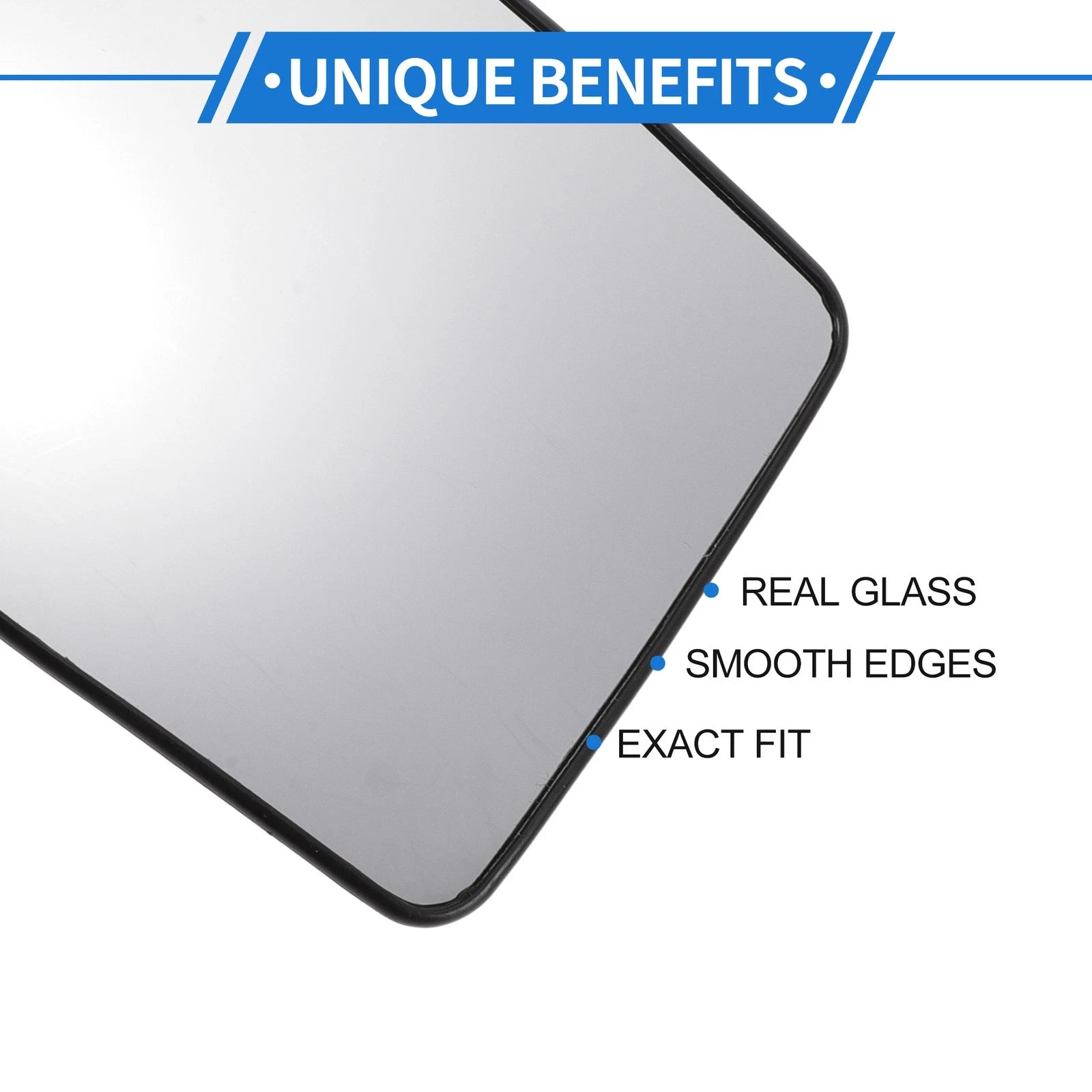Right Passenger Side Mirror Glass Replacement for Ford (Non Heated)