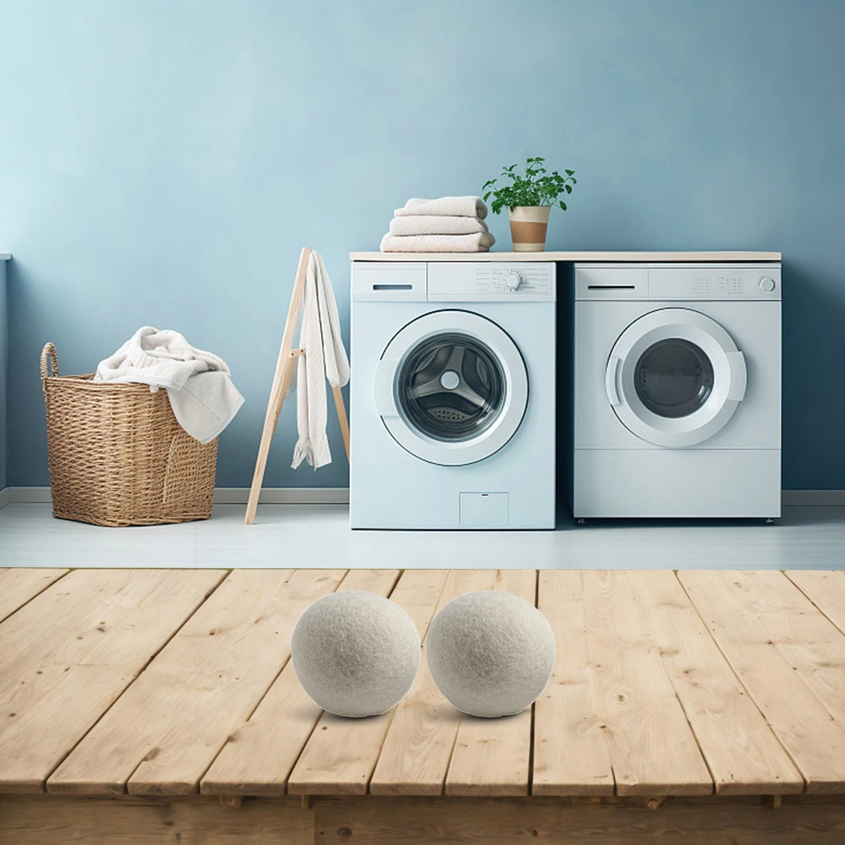 Set of 6 Wool Dryer Balls for Eco-Friendly Laundry Solution