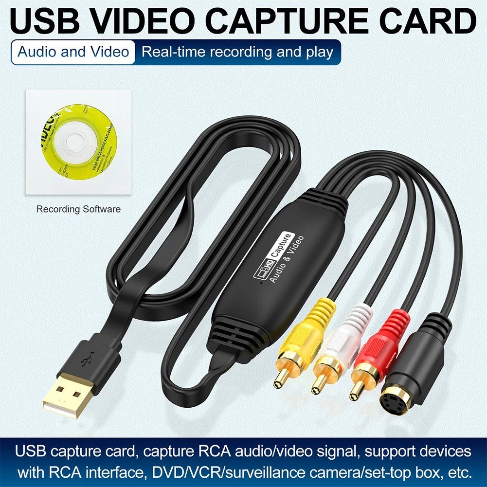 USB 2.0 Video Converter for VHS to Digital (Automatic Driver Installation)