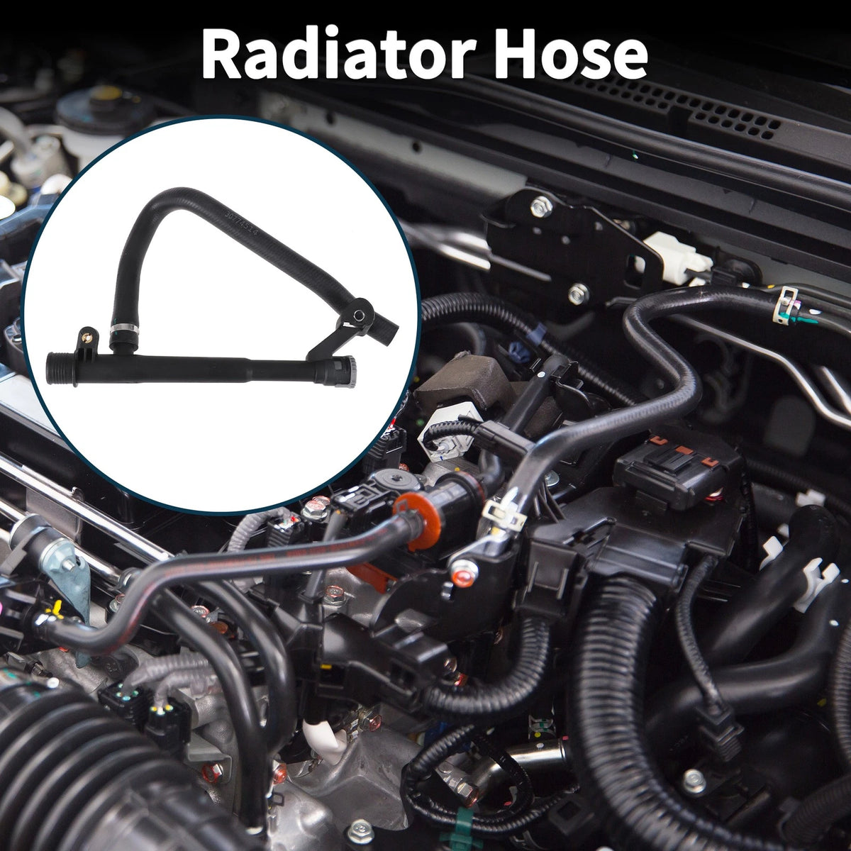 Radiator Hose Coolant Pipe for Volvo S60 (2011–2016) Rubber Black