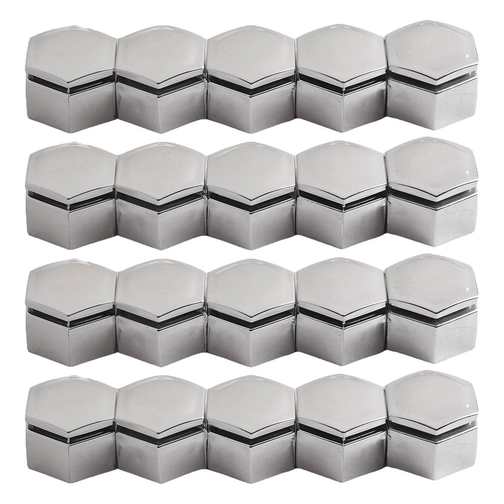22MM Chrome Wheel Nut Bolt Cap Cover for