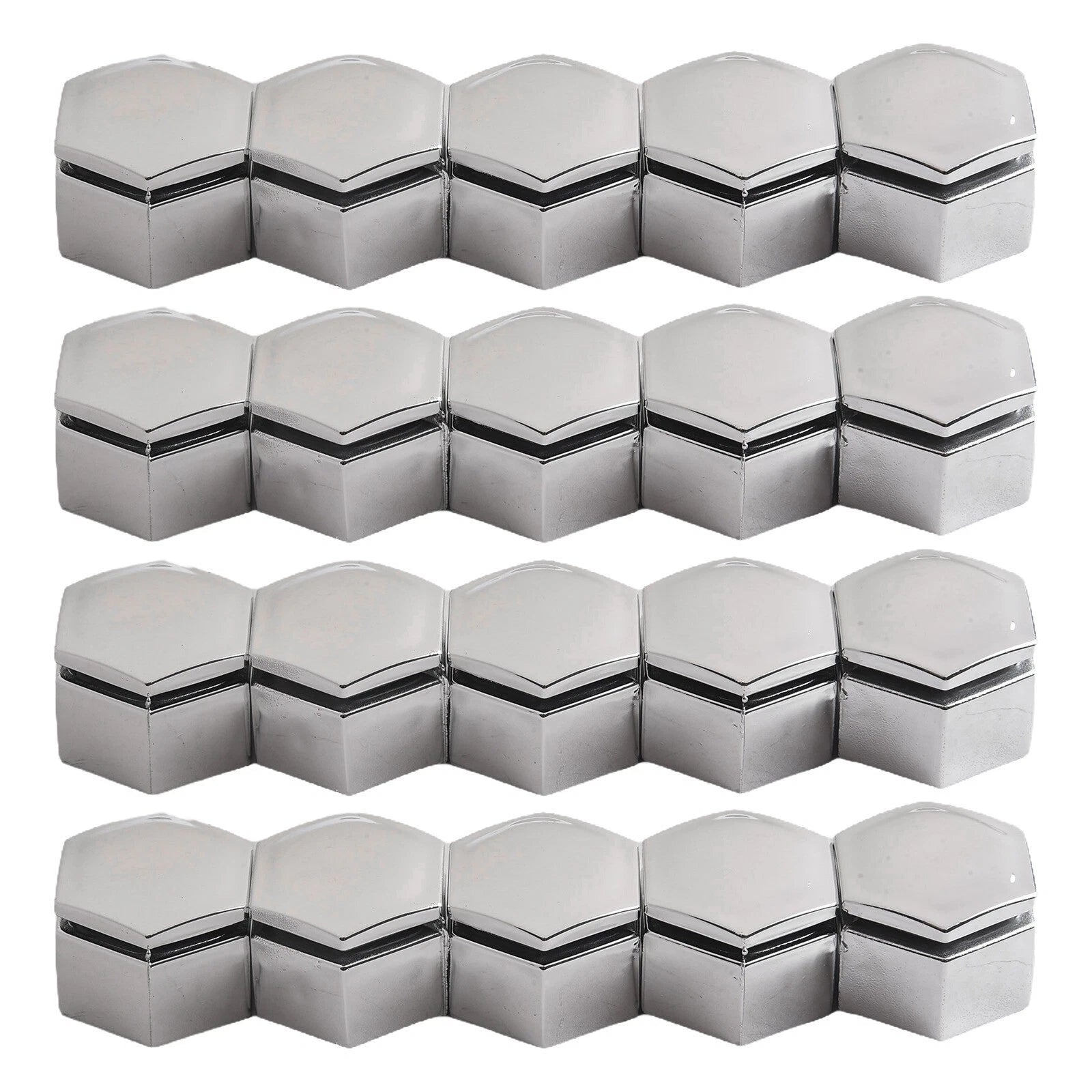 22MM Chrome Wheel Nut Bolt Cap Cover for