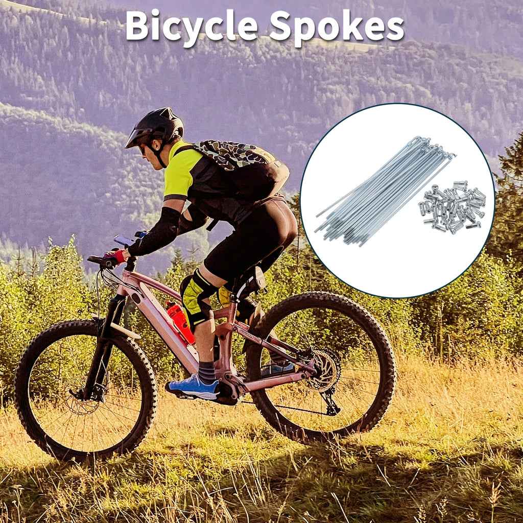 Bicycle Spokes Nipple Set 13G 131mm Steel Galvanized Universal (Universal)