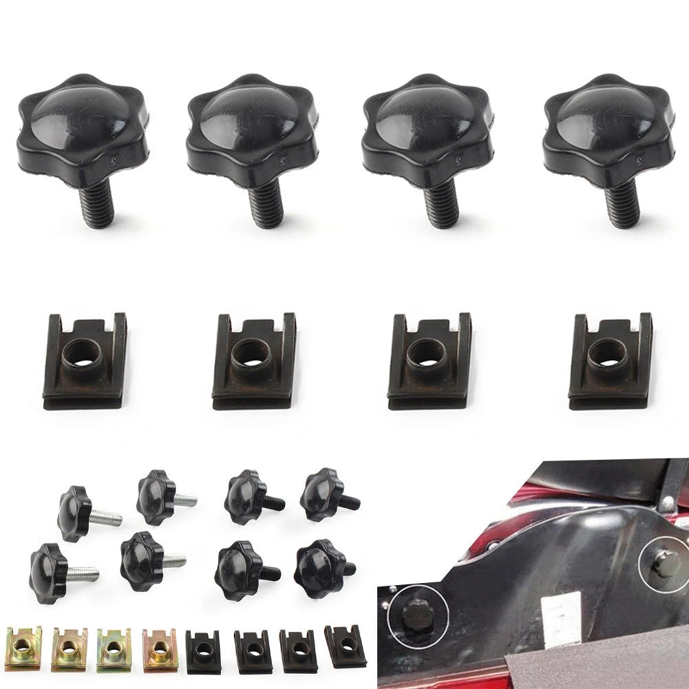 4X Saddlebag Lock Mounting Theft Deterrent Bolt Screw For Harley FLHT FLHTCU
