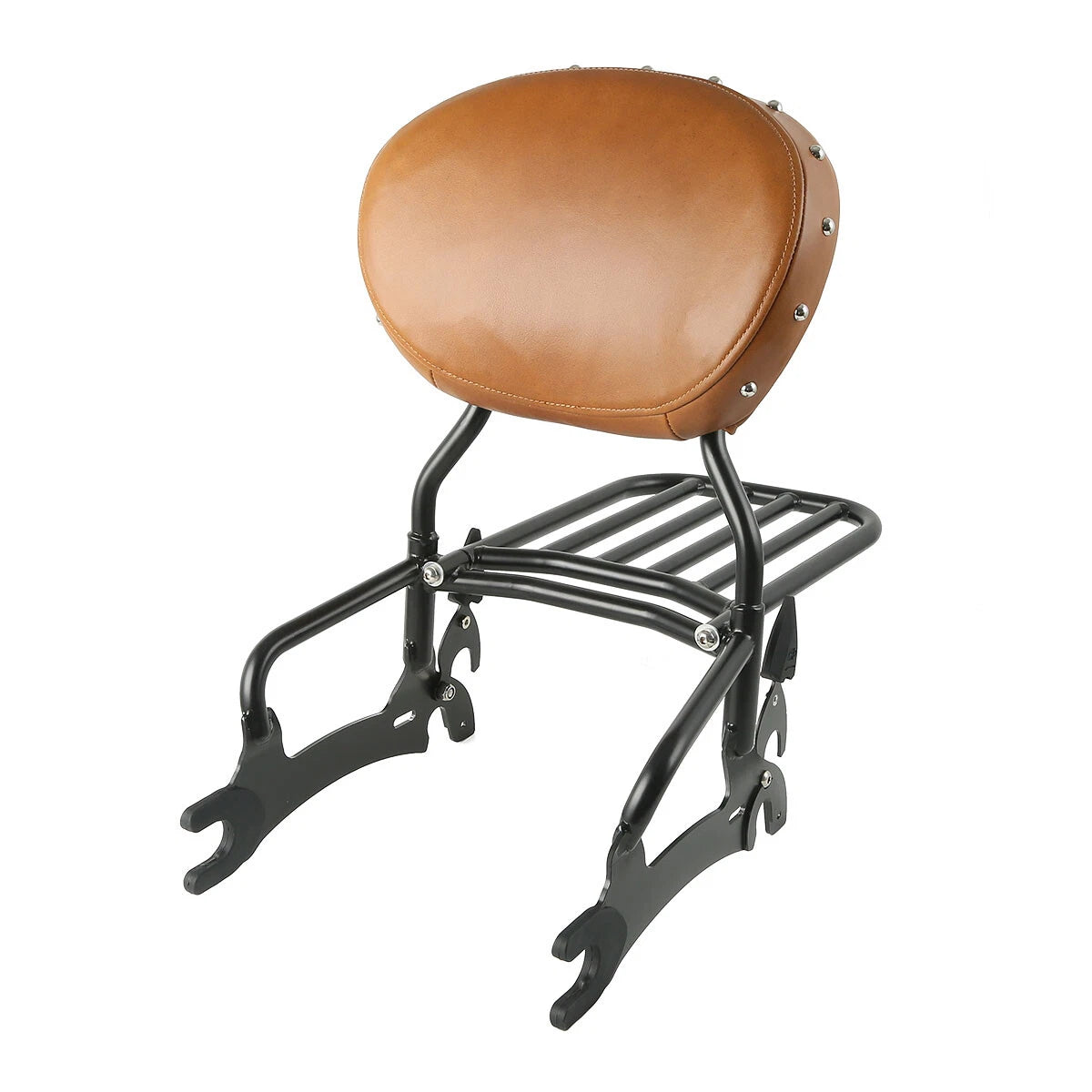 12" Backrest Sissy Bar Rack & Mount Spools for Indian Chieftain (2017–2022)