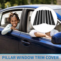 8 Pcs Door Pillar Window Trim Replacement for BMW X5 (1999–2006) Black