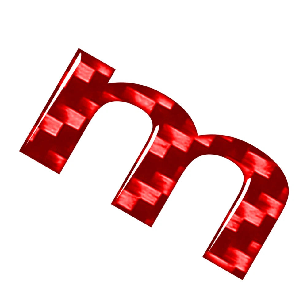 Lowercase Letter M Decal Sticker for Window Door Wall Emblem
