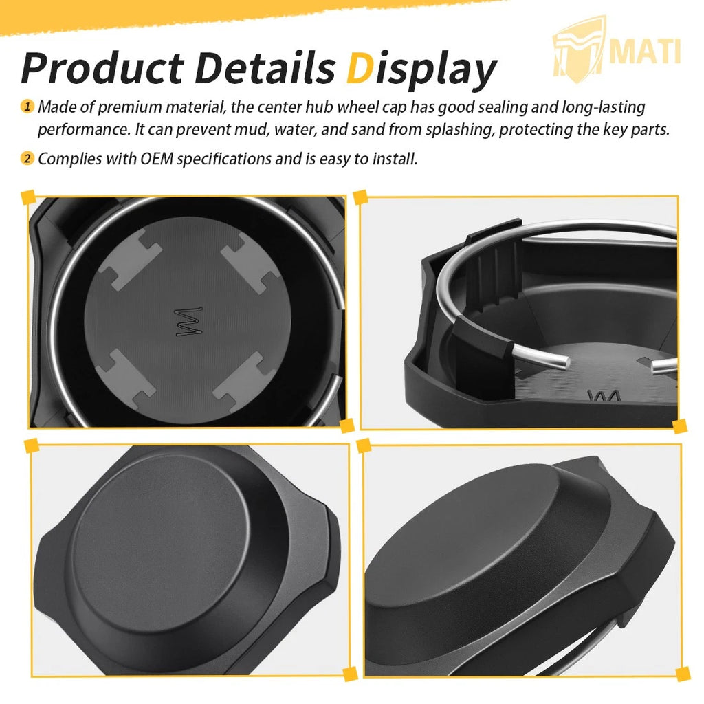 Set of 4 Center Hub Wheel Rim Caps for Polaris RZR XP 1000 / RZR XP 4 1000 (2024–2025)
