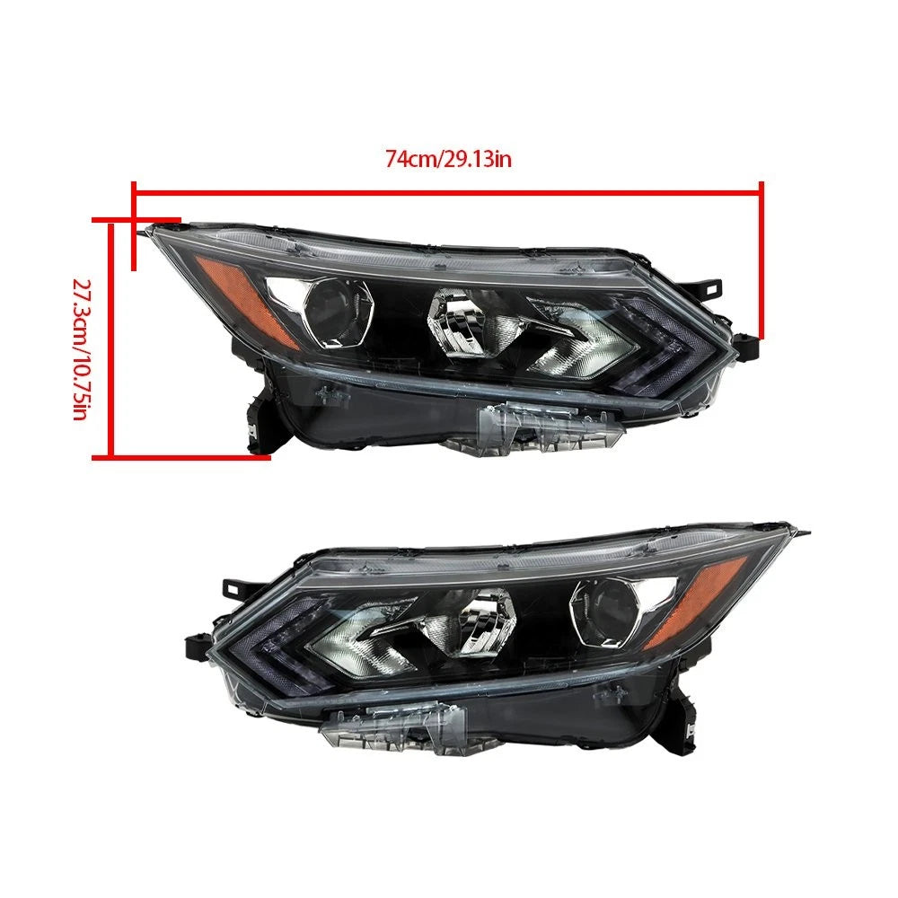 Halogen Headlight Headlamps for Nissan Rogue Sport (2020–2022) Left Right