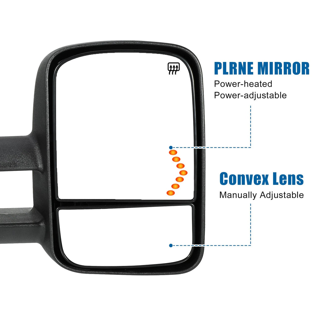 Heated Tow Mirror Pair Replacement for Chevy Silverado and Sierra 1500 (2014–2018)