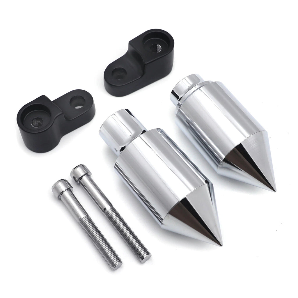 Chrome Spike Frame Slider Crash Protector for Honda CBR 600RR (2007–2008)