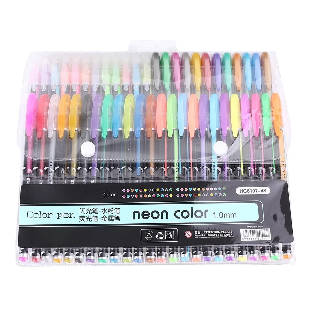 48 Multi Color Gel Pens for Scrapbooking and Drawing