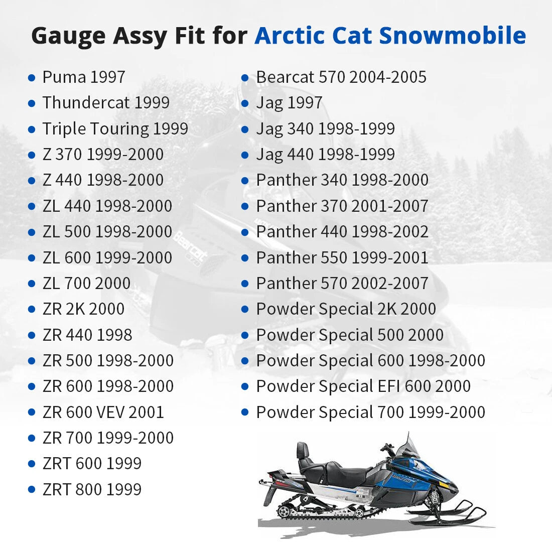 Fuel Gauge Gas Cap 0670-658 for Arctic Cat Panther Jag Powder Special