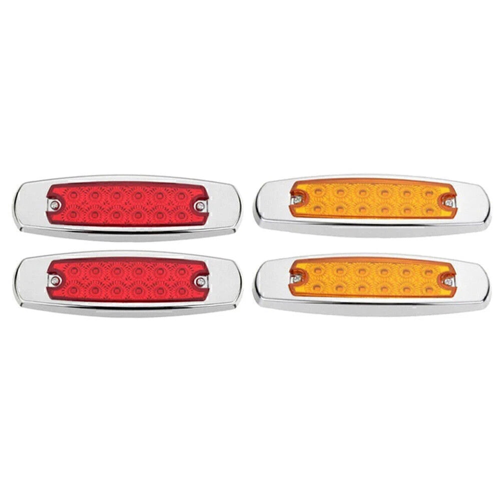 4pcs 12LED Sealed Side Marker Clearance Light for Trailer (RHD)