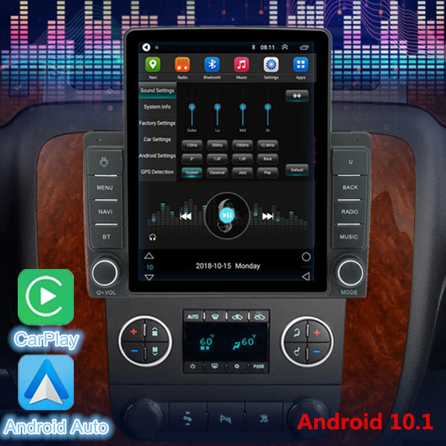 9.5" Vertical Android Stereo Radio for GMC Chevy Silverado (2014–2023)