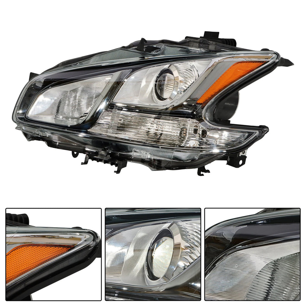 Headlight Assembly for Nissan Maxima (2009–2014) HID Light Gray Clear Left